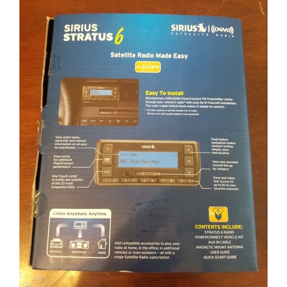 Sirius SDSV6V1 Stratus 6  Satellite Radio Receiver Vehicle Kit - Picture 2 of 5